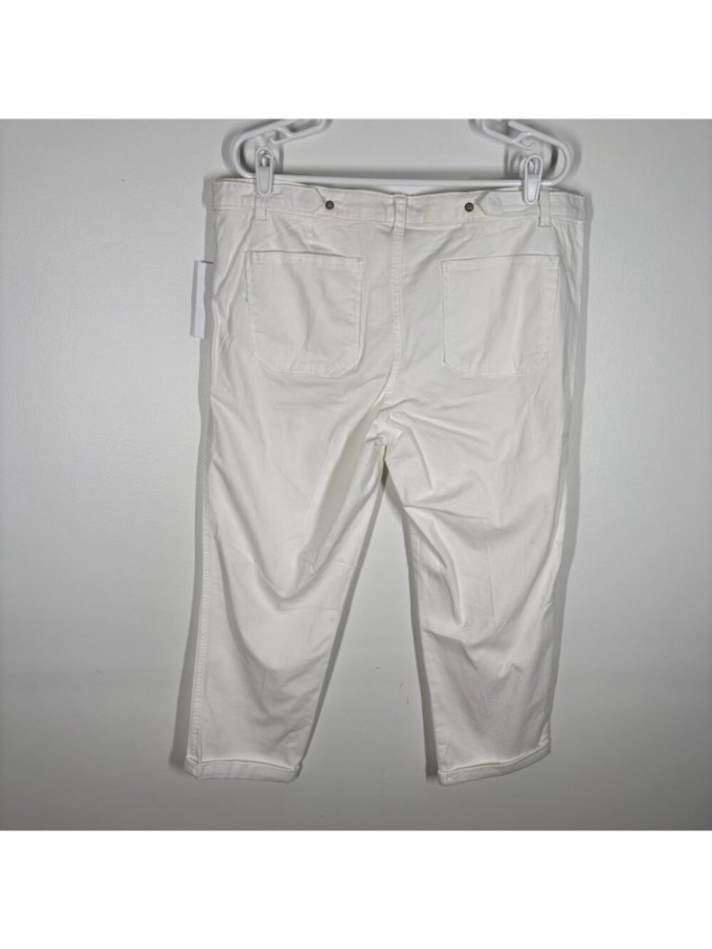 Democracy Women 16 White Stretch Twill Freedom Ankle Skimmer Pants NWT - Picture 8 of 12